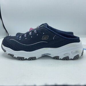 D'lites Skechers Shoes Slip On Clog Women Navy Comfort Memory Foam 11940 Sz 9.5